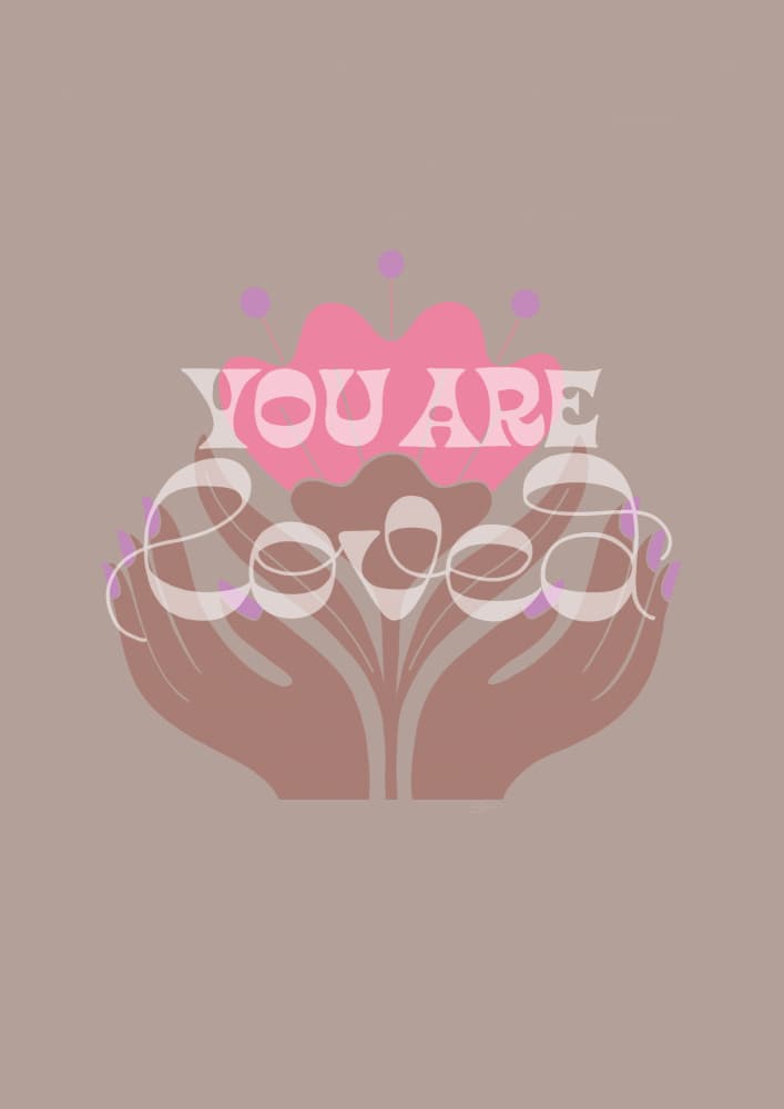 You Are Loved Hands by Sofie Björkgren-Näse — canvas wall art