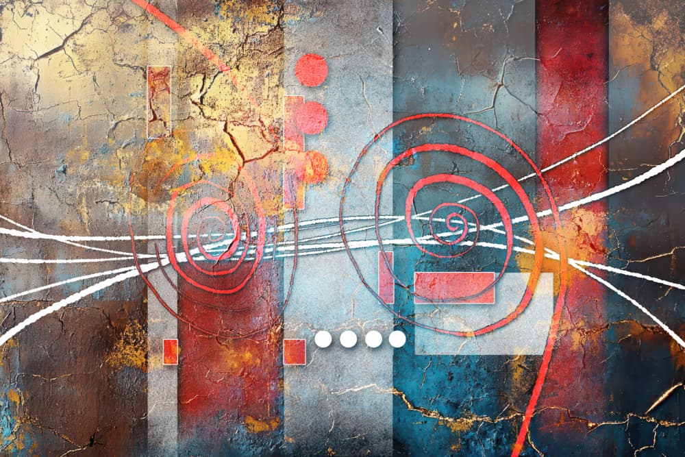 Dynamic Abstract Geometry by Rafal Kulik — canvas wall art