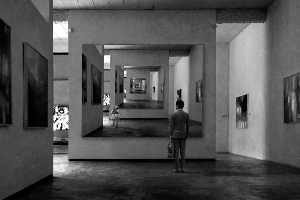 Endless Gallery Reflections by Ekkachai Khemkum — canvas wall art
