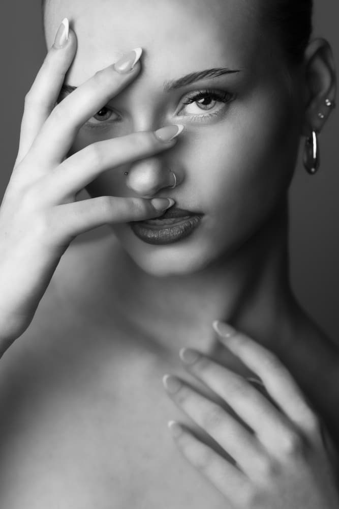 Mysterious Woman Gaze by Hardik Pandya — canvas wall art