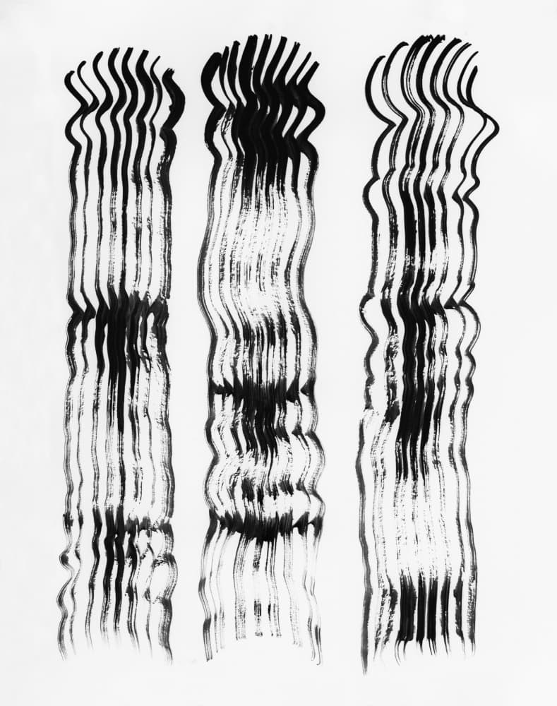 Abstract Wavy Lines by Lucrecia Caporale — canvas wall art