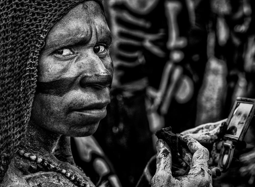 Tribal Paint Ritual by Joxe Inazio Kuesta Garmendia — canvas wall art