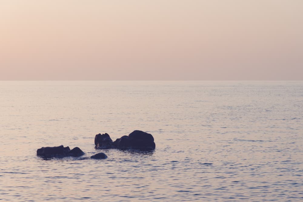 Serene Ocean Rocks by Photolovers — canvas wall art