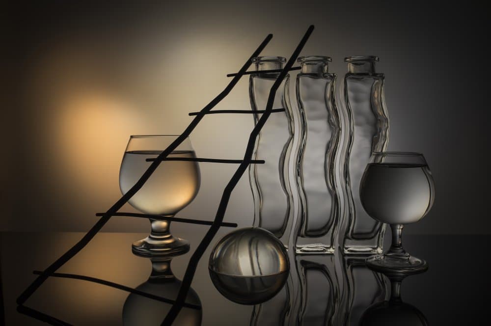 Modern Glass Reflections by Evgeniy Popov — canvas wall art