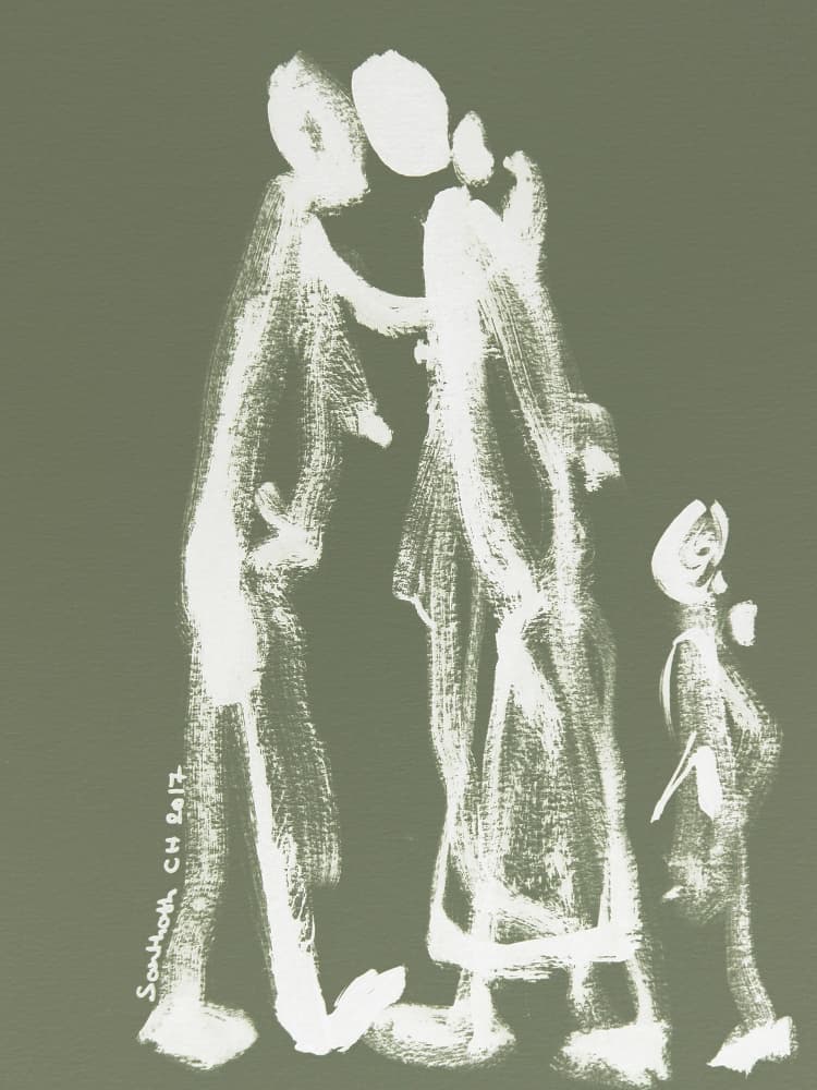 Tender Family Connection by Santhosh ch — canvas wall art