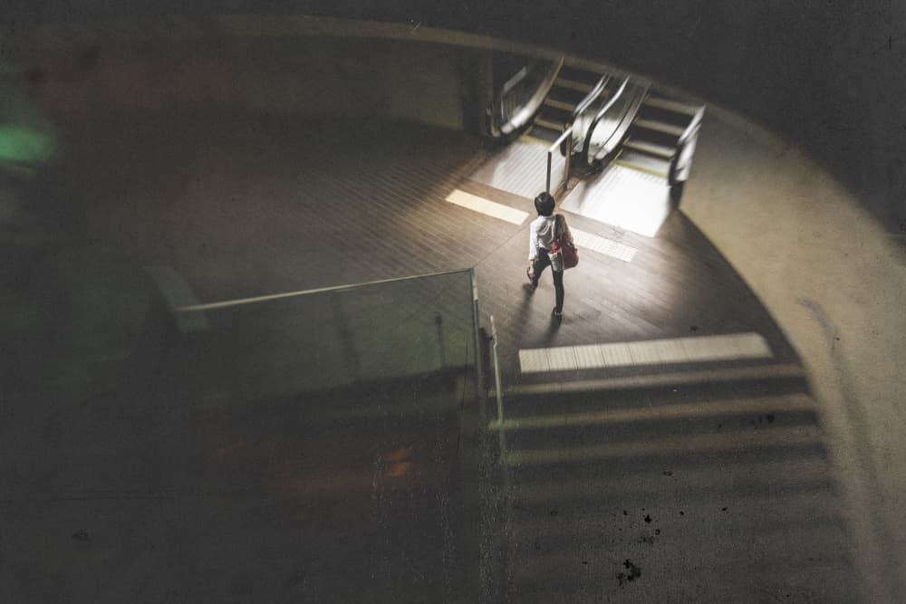 Woman's Urban Journey by Satoshi Hatsumori — canvas wall art