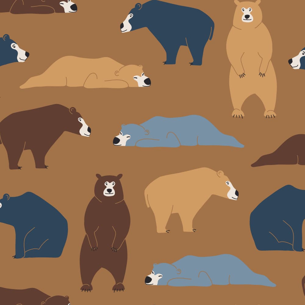 Cute Forest Bears by Alexandra Weise — canvas wall art