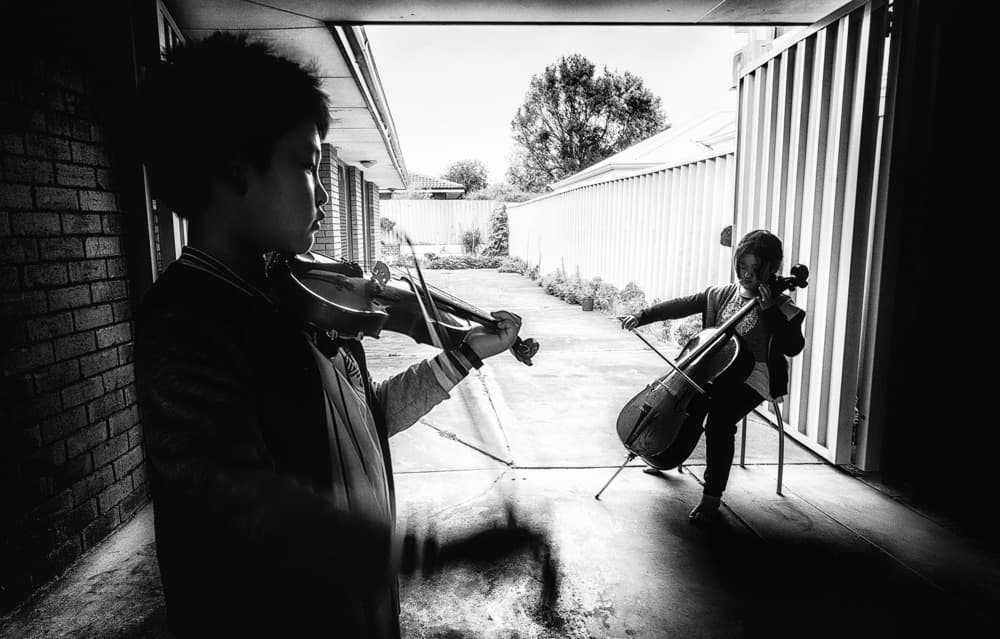 Young Musicians Practice by Despird Zhang — canvas wall art