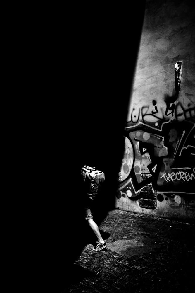 Urban Shadow Walker by Antonio Grambone — canvas wall art