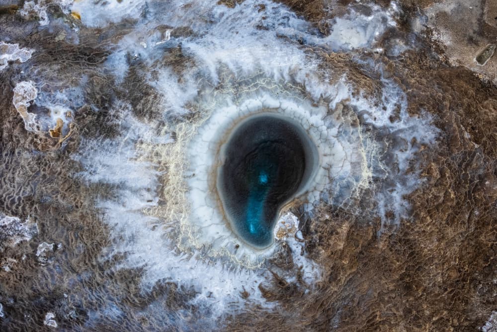 Deep Blue Thermal Pool by Andreea Selagea — canvas wall art