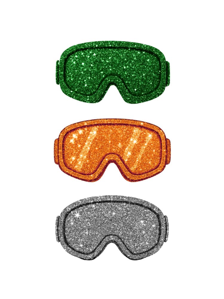 Sparkly Ski Goggles by Ohkimiko — canvas wall art