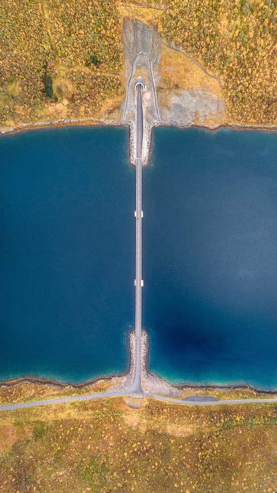 Autumn Lake Road Tunnel by Mei Xu — canvas wall art