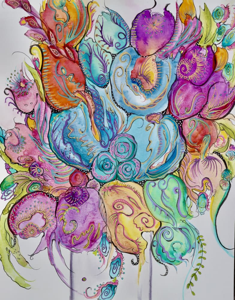 Whimsical Floral Dream by Amy Tieman — canvas wall art