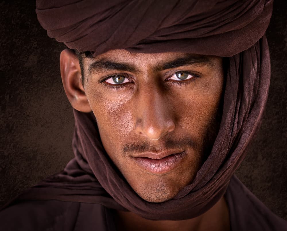 Desert Man Intense Gaze by Sayyed Nayyer Reza — canvas wall art