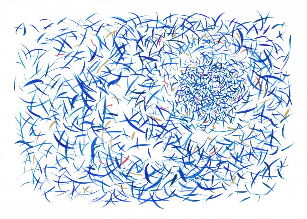 Swirling Blue Whirl by Isabelle Brent — canvas wall art