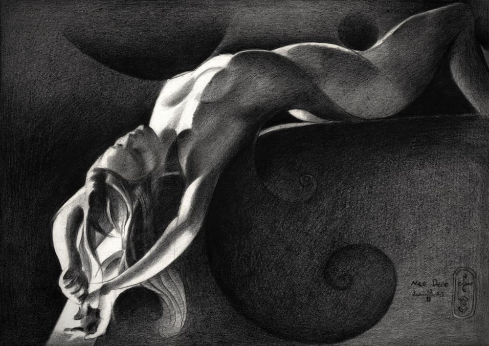 Ethereal Female Form by Corné Akkers — canvas wall art