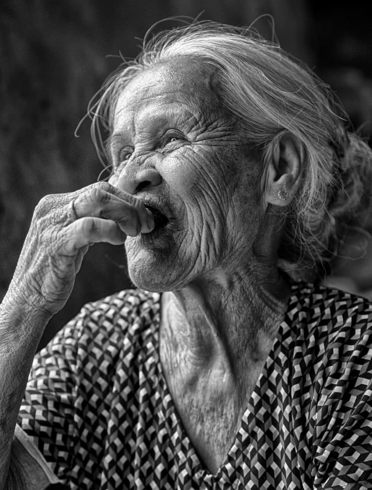 Authentic Elderly Expression by Angela Muliani Hartojo — canvas wall art