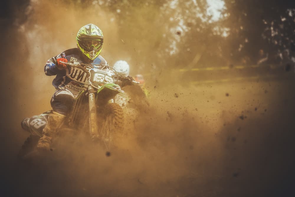 Motocross Dust Cloud by Carlos Gonzalez — canvas wall art