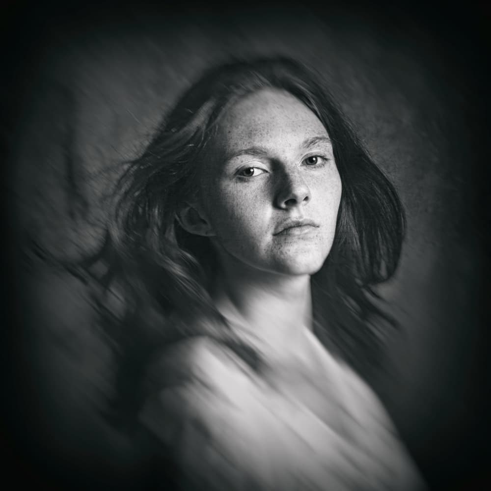 Artistic Motion Portrait by Ruth Franke — canvas wall art