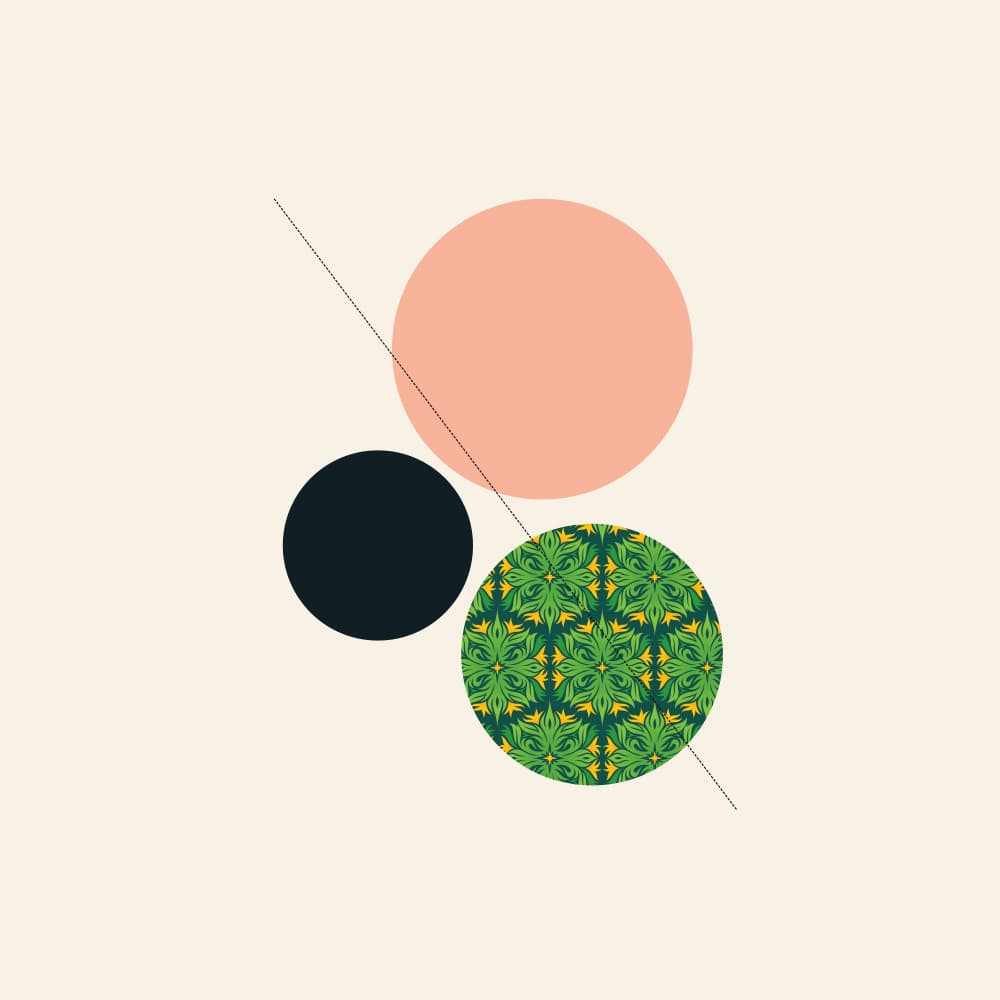 Botanical Geometric Circles by Nilesh Kulkarni — canvas wall art
