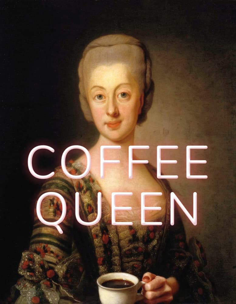 Coffee Queen Portrait by Marja van den Hurk — canvas wall art