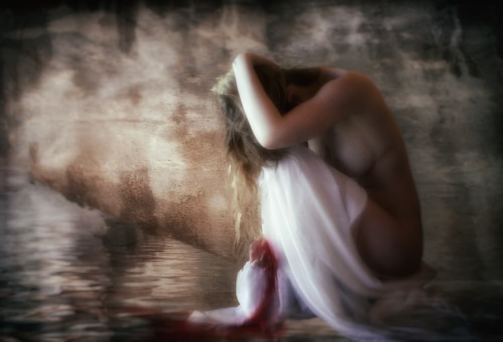 Crimson Tears Reflection by Charlaine Gerber — canvas wall art
