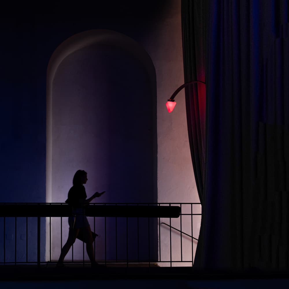 Woman In Red Light by Rolf Endermann — canvas wall art
