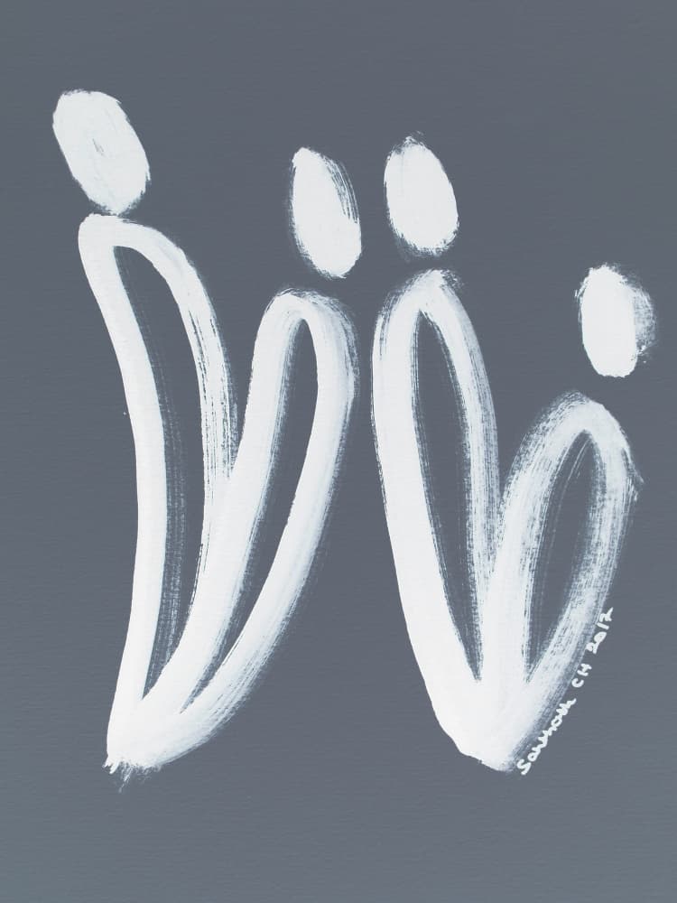 Abstract Family Figures by Santhosh ch — canvas wall art