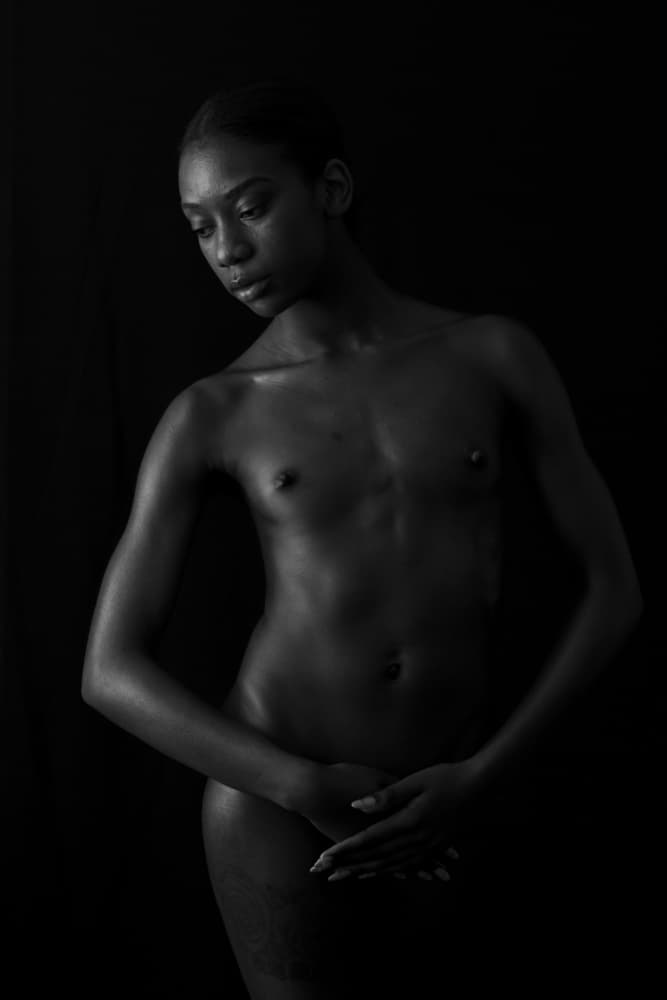 Elegant Female Nude by Hardik Pandya — canvas wall art