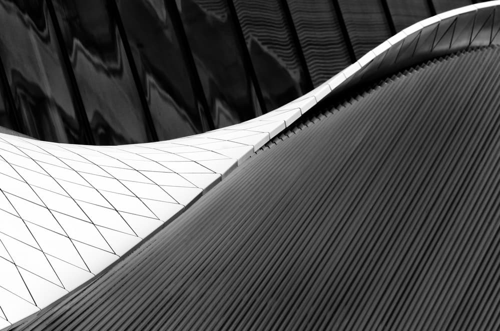 Sleek Architectural Waves by Hans-Wolfgang Hawerkamp — canvas wall art