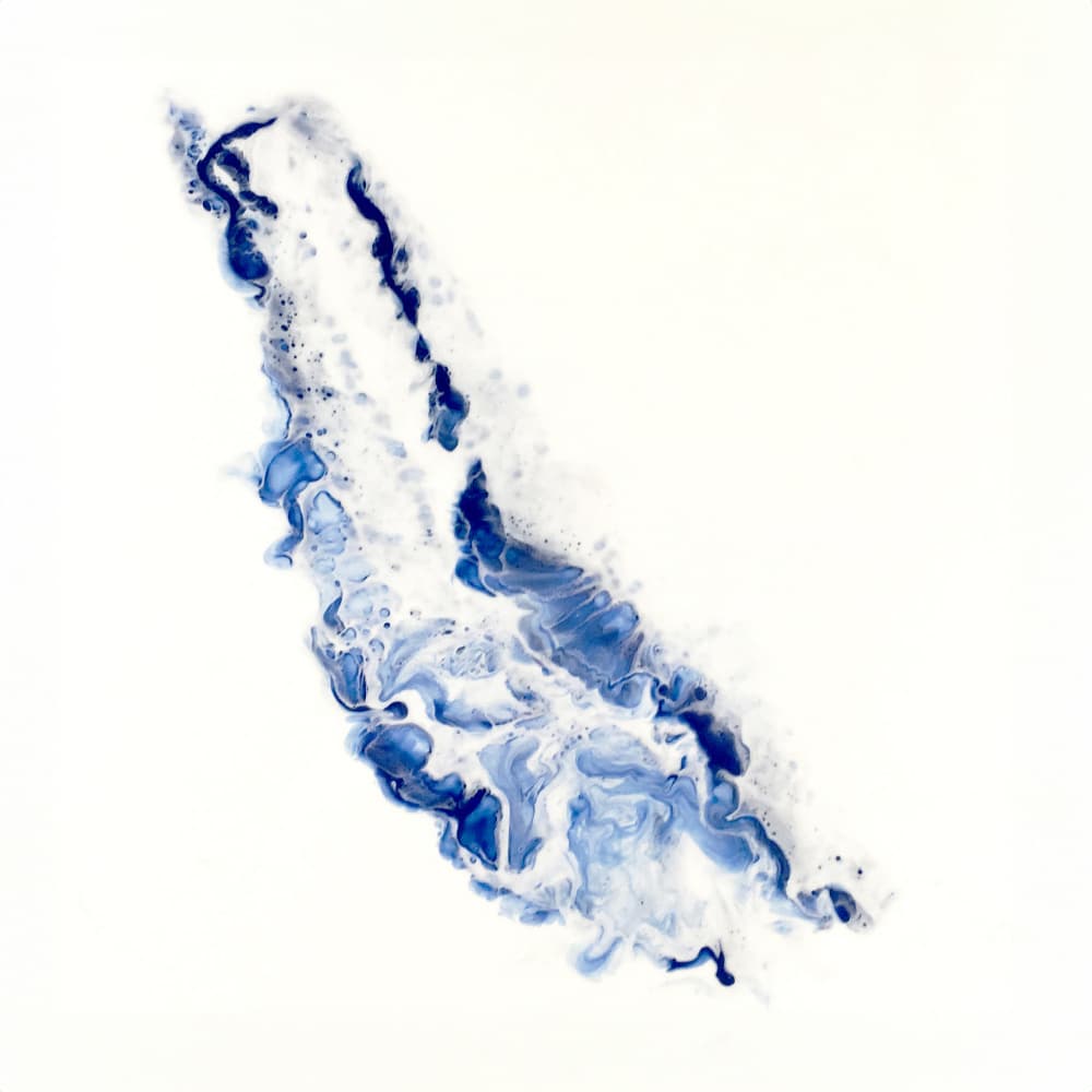 Indigo Liquid Flow by Jonas Weikel — canvas wall art