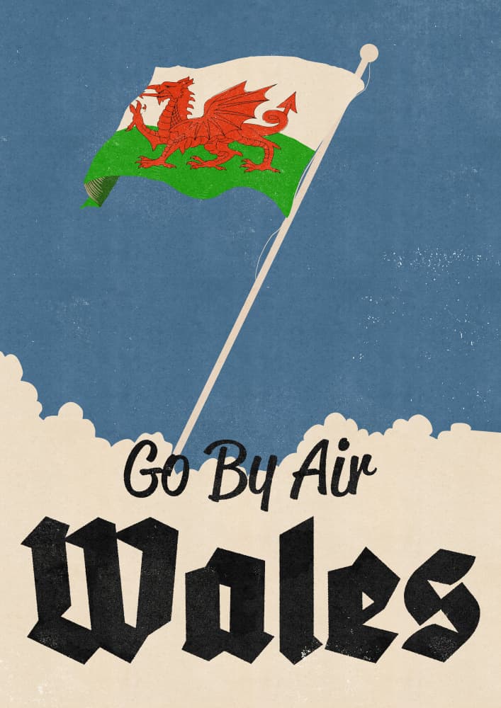 Go By Air Wales by Nicholas — canvas wall art
