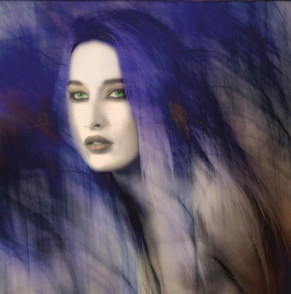 Dreamy Purple Hair Woman by Harry Verschelden — canvas wall art