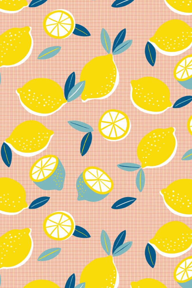 Zesty Lemon Pattern by uta krogmann — canvas wall art