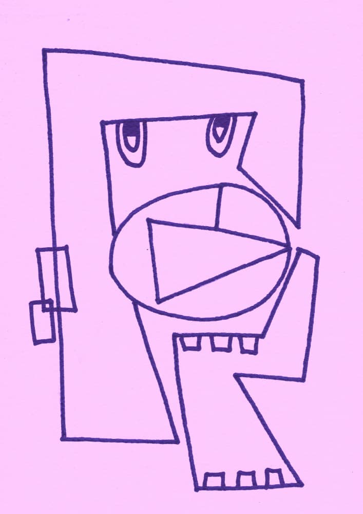 Quirky Geometric Portrait by Santhosh ch — canvas wall art