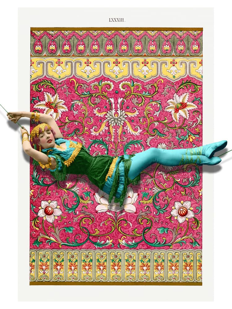 Dreamlike Floral Dancer by Marja van den Hurk — canvas wall art