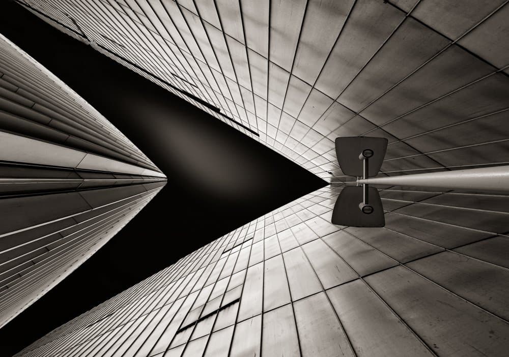 Urban Geometry Reflection by Tomasz Buczkowski ( Tomush ) — canvas wall art