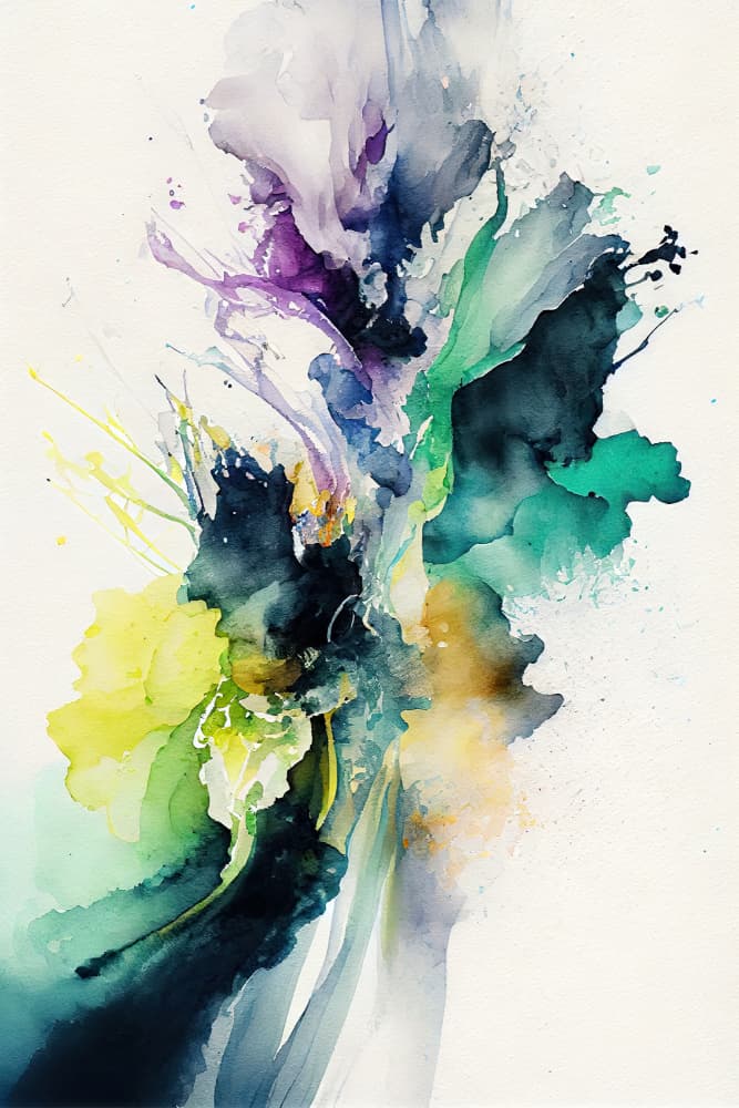 Vibrant Watercolor Bloom by Mauro — canvas wall art