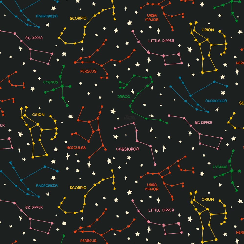 Cute Constellations by Carrie Cantwell — canvas wall art