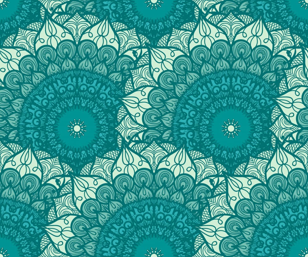 Bohemian Teal Mandalas by Marika Barsrsind β canvas wall art