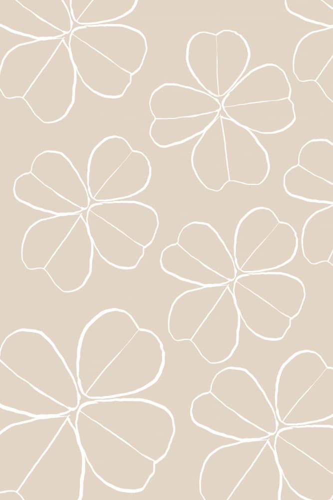 Lucky Clover Outlines by Melloi Art Prints — canvas wall art
