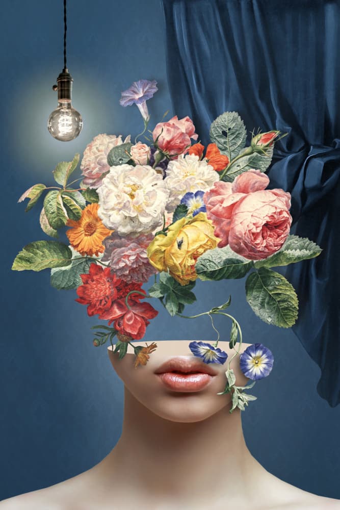 Enlightened Floral Dream by Marja van den Hurk — canvas wall art