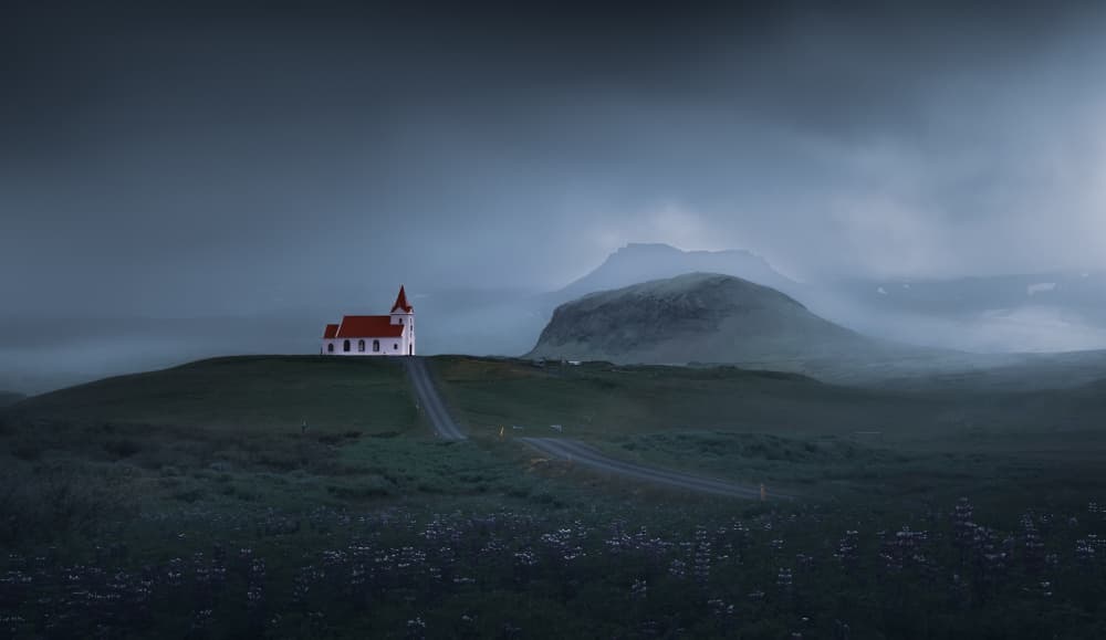 Remote Church Landscape by Kenneth-Wei Zeng — canvas wall art