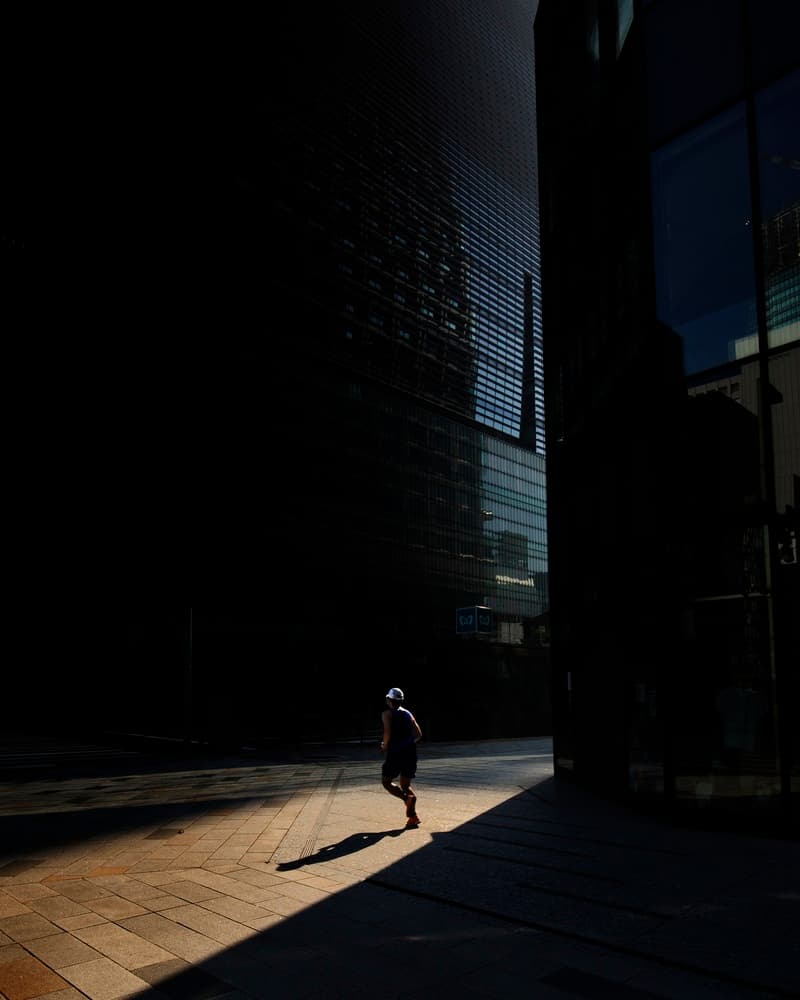 Urban Runner in Sunlight by Yasuhiro Takachi — canvas wall art