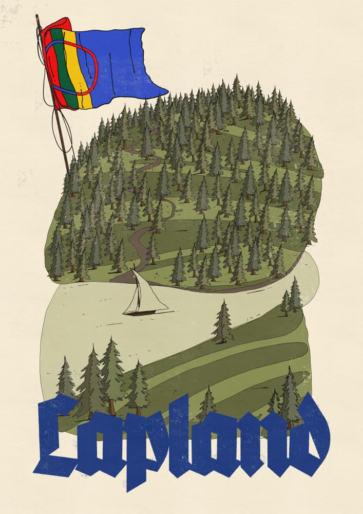 Lapland Forest Lake by Nicholas — canvas wall art