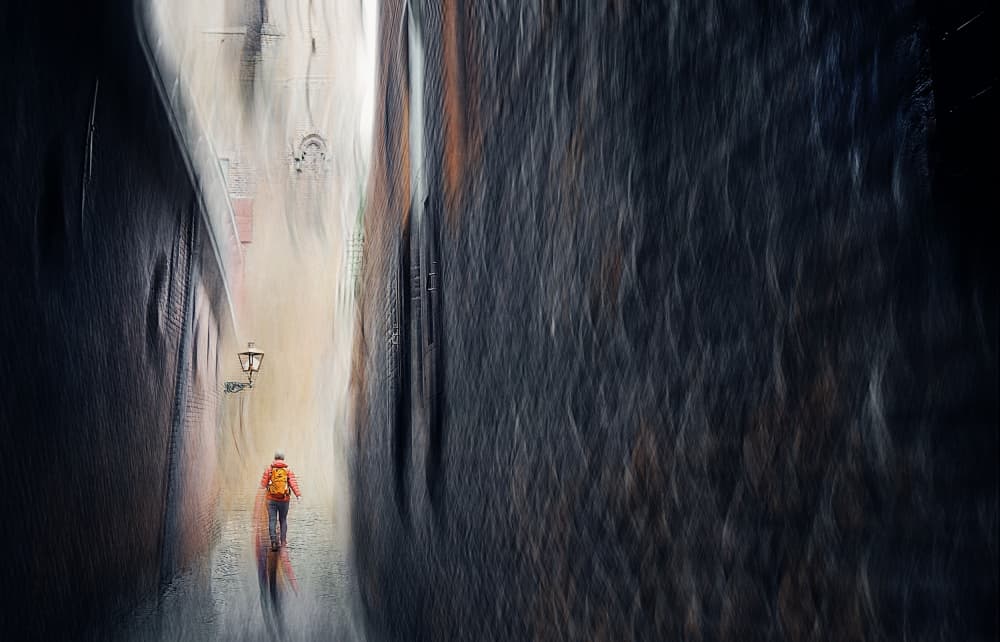 Solitary Urban Path by Jan van der Linden — canvas wall art