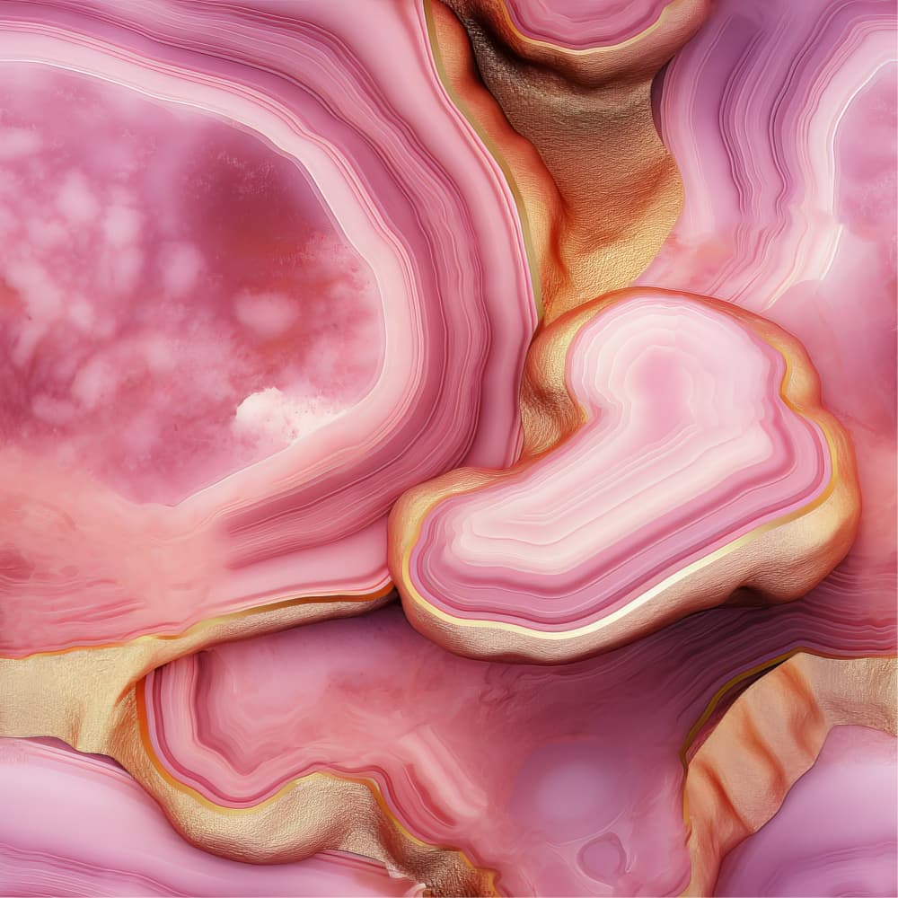 Rose Gold Agate Layers by Bilge Paksoylu — canvas wall art
