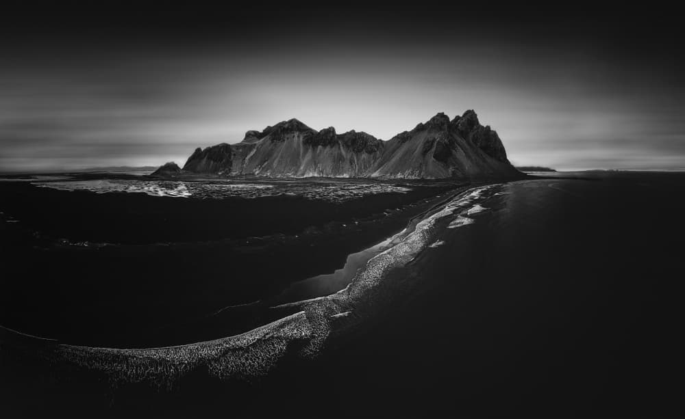 Vestrahorn Black Sand Coast by Lydia Jacobs — canvas wall art