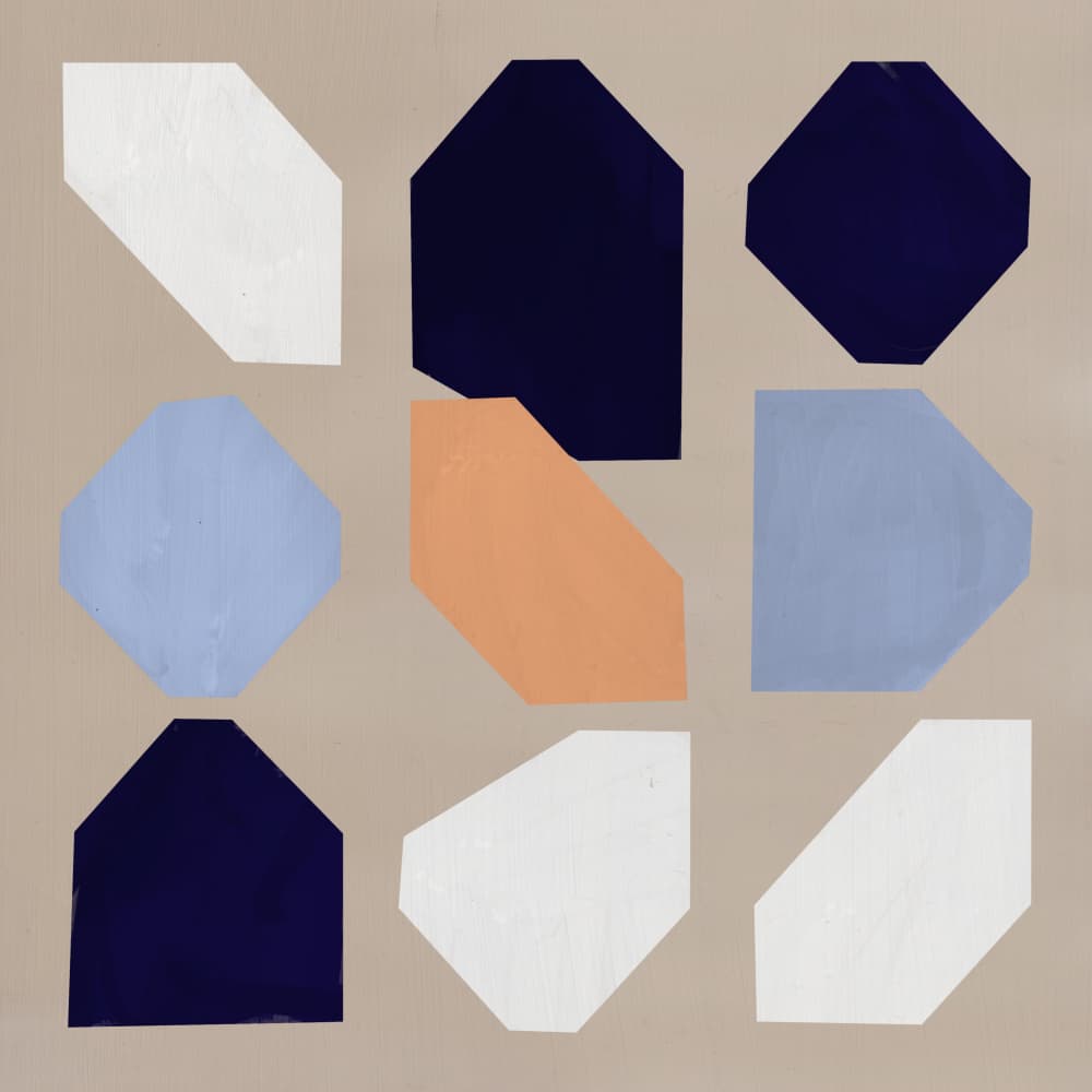 Geometric Color Blocks by Little Dean — canvas wall art