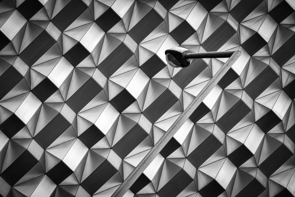 Modern Geometric Streetlight by Peter Pfeiffer — canvas wall art
